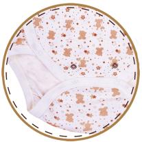 Бебешко боди от органичен памук с къс ръкав Bio Baby Кафяв принт