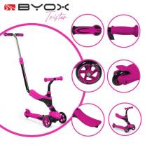 Детска тротинетка Tristar 3в1 с дръжка pink Byox