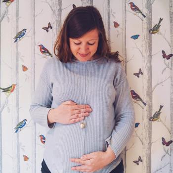 Медальон за бременни Bola Сребристо със стъпки