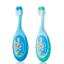 Четка за зъби и гризалка 2 в 1 Brush-Baby FlossBrush 0-3г. Синьо и Тюркоаз