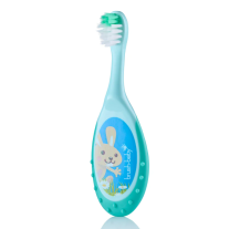 Четка за зъби и гризалка 2 в 1 Brush-Baby FlossBrush 0-3г. Синьо и Тюркоаз