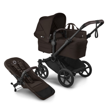 Количка за близнаци Bugaboo Donkey6 Mono Cocoa Brown
