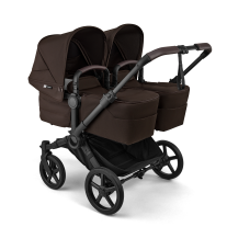 Количка за близнаци Bugaboo Donkey6 Twin Complete Cocoa Brown