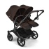 Количка за близнаци Bugaboo Donkey6 Twin Complete Cocoa Brown