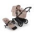 Количка за близнаци Bugaboo Donkey6 Twin Complete Taupe Melange