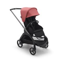 Детска количка Bugaboo Dragonfly Midnight Black Fabrics Grey Chassis - Sunrise Red