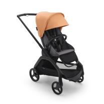 Детска количка Bugaboo Dragonfly Grey Melange Fabrics Black Chassis - Island Coral