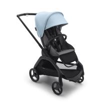 Детска количка Bugaboo Dragonfly Grey Melange Fabrics Black Chassis - Skyline Blue
