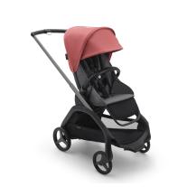 Детска количка Bugaboo Dragonfly Grey Melange Fabrics Graphite Chassis - Sunrise Red