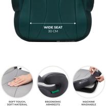 Бустерна седалка за кола KinderKraft - I-Boost, i-Size, 135-150 cm, Green