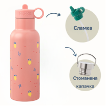 Бутилка и термос от неръждаема стомана 2 в 1 Fresk - Summer Fruit, 500 ml