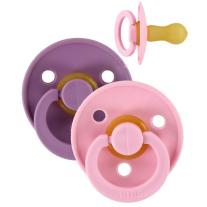 Bibs каучукова залъгалка Colour Lavender/Baby Pink, р-р 2 (6-18м), 2 бр.