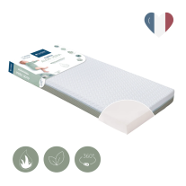 Матрак за бебешка кошара с Алое Вера и свалящо се покритие Candide 60x120x10cm