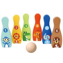 Дървен боулинг с животински мотиви Tooky Toy