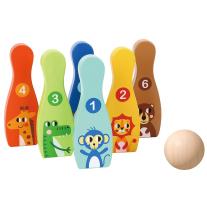 Дървен боулинг с животински мотиви Tooky Toy