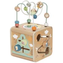  Дървен дидактически куб Tooky Toy Горски животни