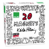 Дървен комплект магнити за игра Vilac, Keith Haring