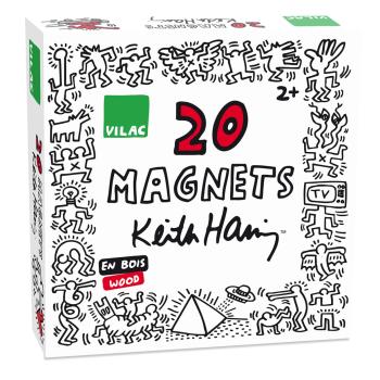 Дървен комплект магнити за игра Vilac, Keith Haring