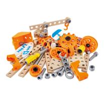 Дървен комплект за игра Hape, Млад изобретател, Комплект за конструиране делукс