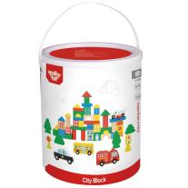 Дървен конструктор Tooky Toy Град