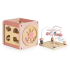 Дървен куб с активности Moni Toys, Розов