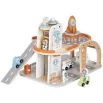 Дървен паркинг Tooky Toy Космическа станция