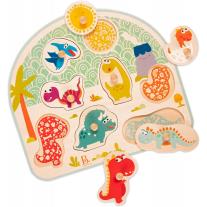 Дървен пъзел, Battat, Динозаври, 8 части