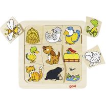 Дървен пъзел Goki, Кой къде живее?