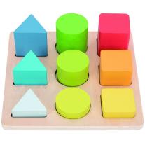 Дървен пъзел-сортер Tooky Toy, Форми и цветове