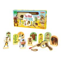 Дървен пистолет с ластици Vilac