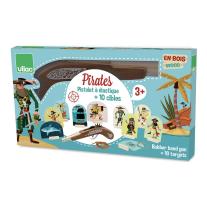 Дървен пистолет с ластици Vilac