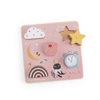 Дървен сензорен пъзел Moulin Roty