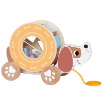 Дървен сортер и играчка за дърпане Tooky Toy Куче