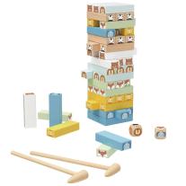 Дървена дженга със зарче Tooky Toy Животни