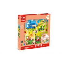 Дървена игра Hape, Магнитен лабиринт, Строителни машини