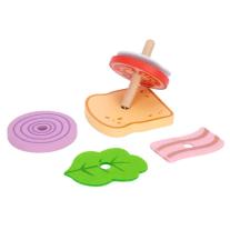 Дървена игра за нанизване Tooky Toy, Направи сандвич