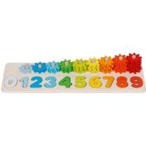 Дървена игра за сортиране Goki, Научи се да броиш