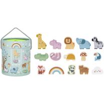 Дървена игра за тактилни усещания Tooky Toy Моите горски приятели