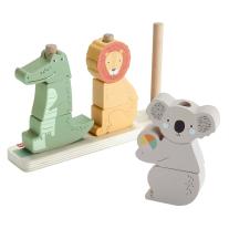 Дървена играчка сортер за подреждане с животни Fisher Price