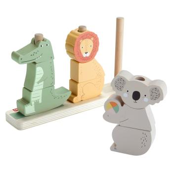 Дървена играчка сортер за подреждане с животни Fisher Price