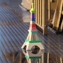 Дървена играчка за подреждане Vilac, Айфеловата кула