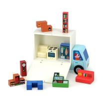 Дървена логическа игра Vilac, Опаковай правилно багажа