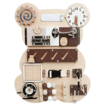 Дървена монтесори дъска за за развитие на фина моторика Ginger Home, Мече