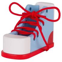 Дървена обувка Goki, Научи се да връзваш обувки