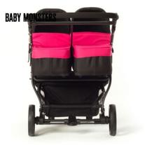 Десен твърд кош за количка за близнаци Baby Monsters Easy Twin, Pink
