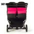 Десен твърд кош за количка за близнаци Baby Monsters Easy Twin, Pink