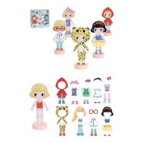 Детска дървена игра с магнити Vilac, Гардеробът на Миа