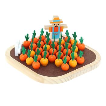 Детска дървена игра за подреждане Vilac, Зеленчукова градина