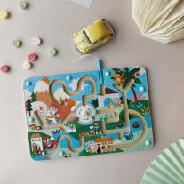 Детска дървена игра Vilac, Магнитен лабиринт Michelle Carlslund