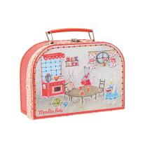 Детска дървена играчка в куфар Moulin Roty, Комплект за чай